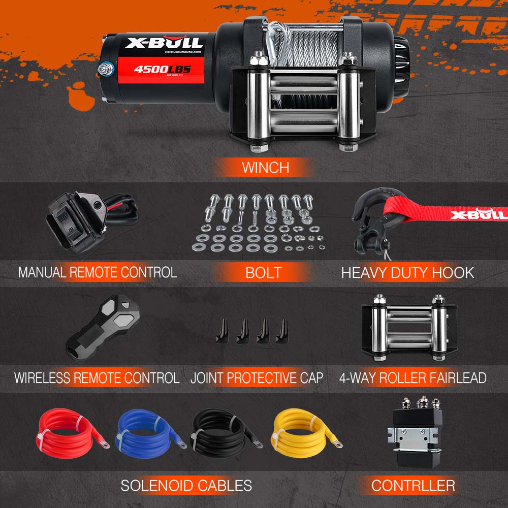 X-BULL 4500LB 12V Electric Winch — view 4