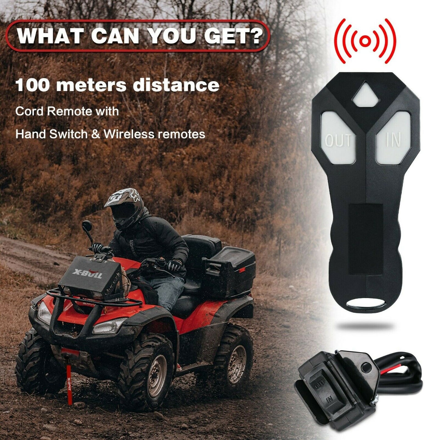 X-BULL 4500LBS Steel Cable Electric Winch — view 7