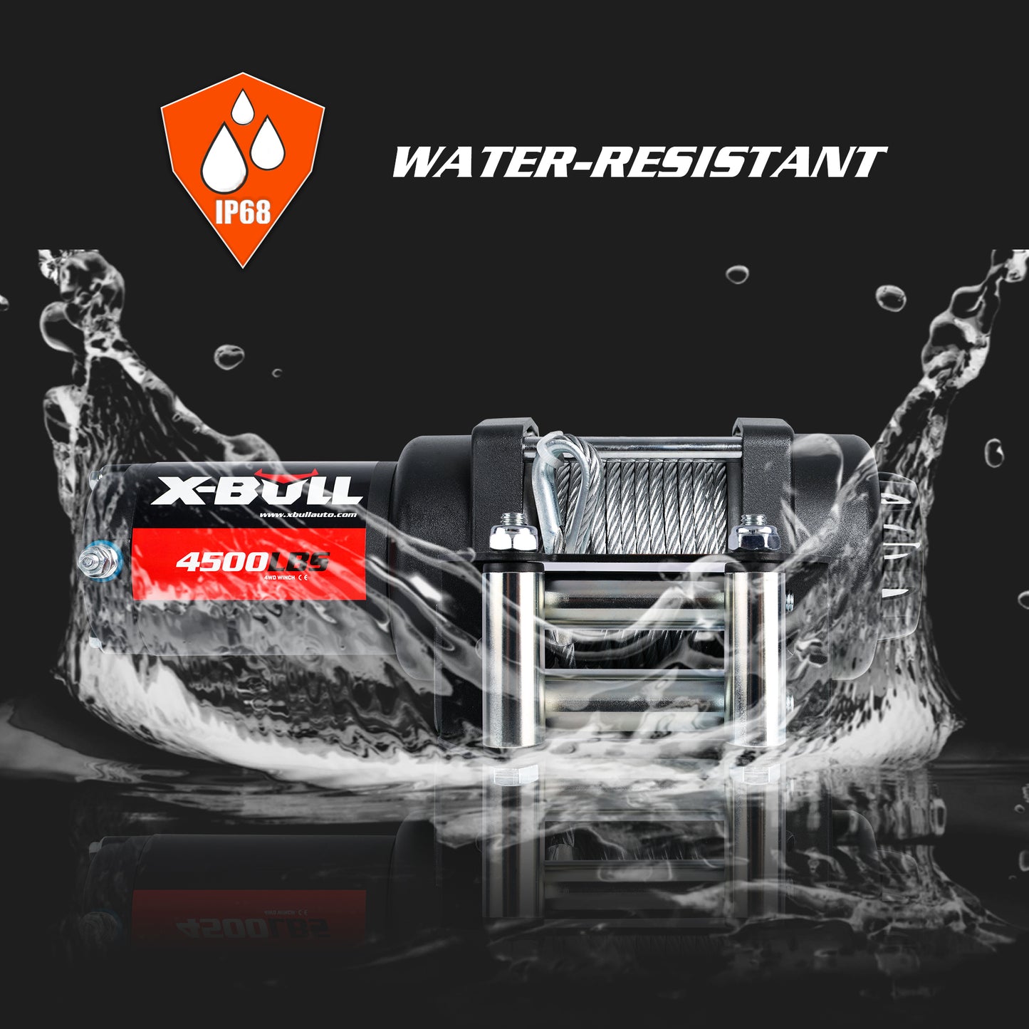 X-BULL 4500LBS Steel Cable Electric Winch — view 4