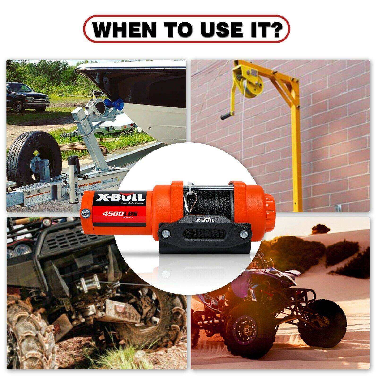 X-BULL 12V 4500LBS Electric Winch — view 3