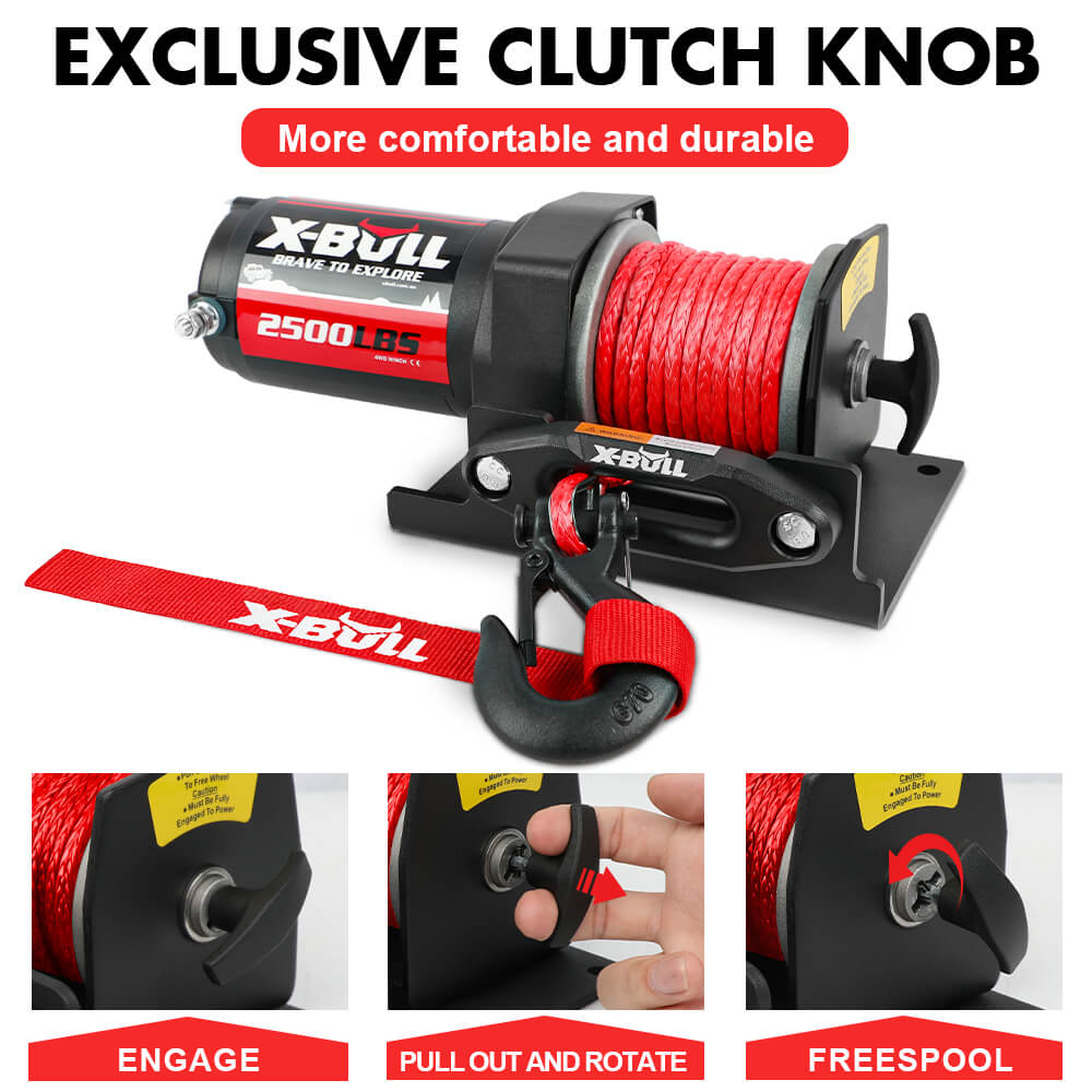 X-BULL 12V electric winch 2500LBS — view 4