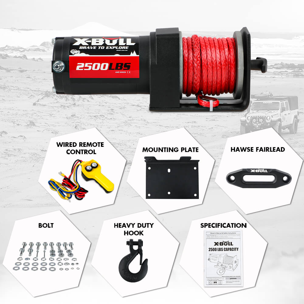 X-BULL 12V electric winch 2500LBS — view 5