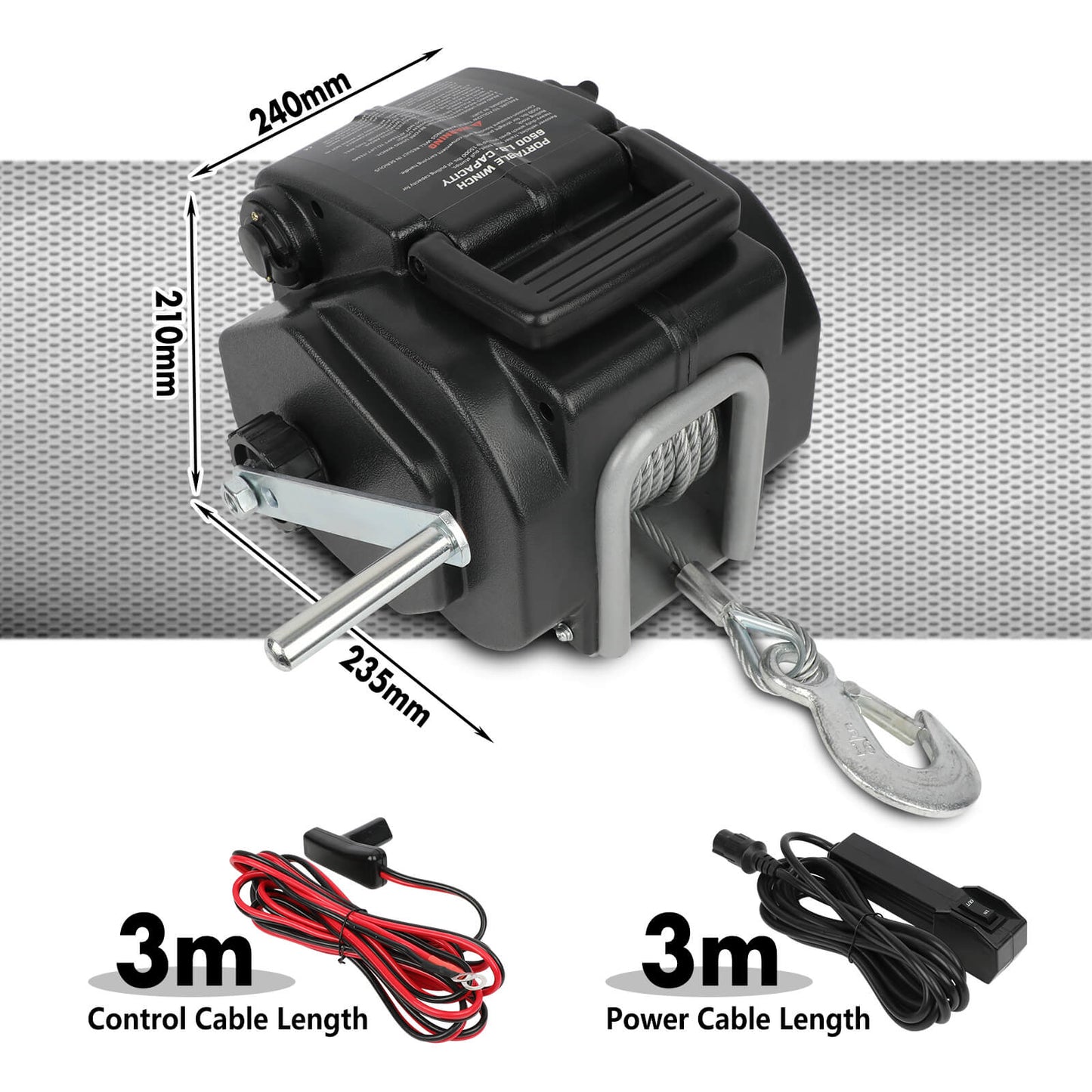 X-BULL Electric Boat Winch 12V 6500LBS — view 4