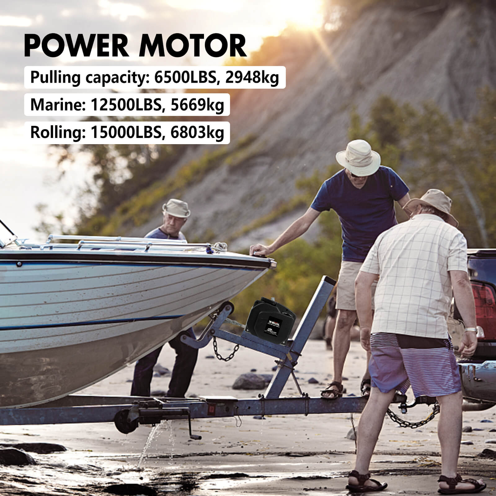 X-BULL Electric Boat Winch 12V 6500LBS — view 7