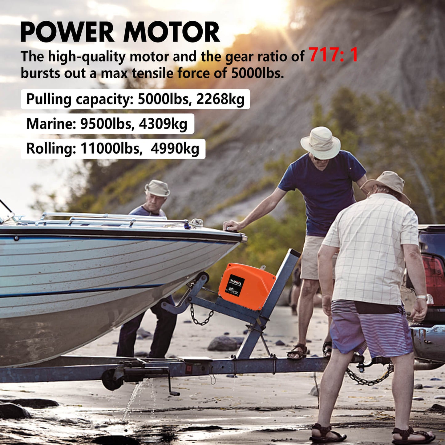 X-BULL 12V Electric Boat Winch — view 12