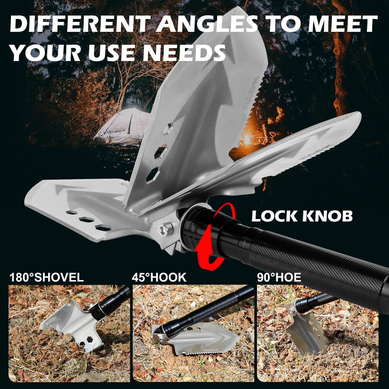X-BULL Folding Shovel Outdoor Camping Survival — view 3