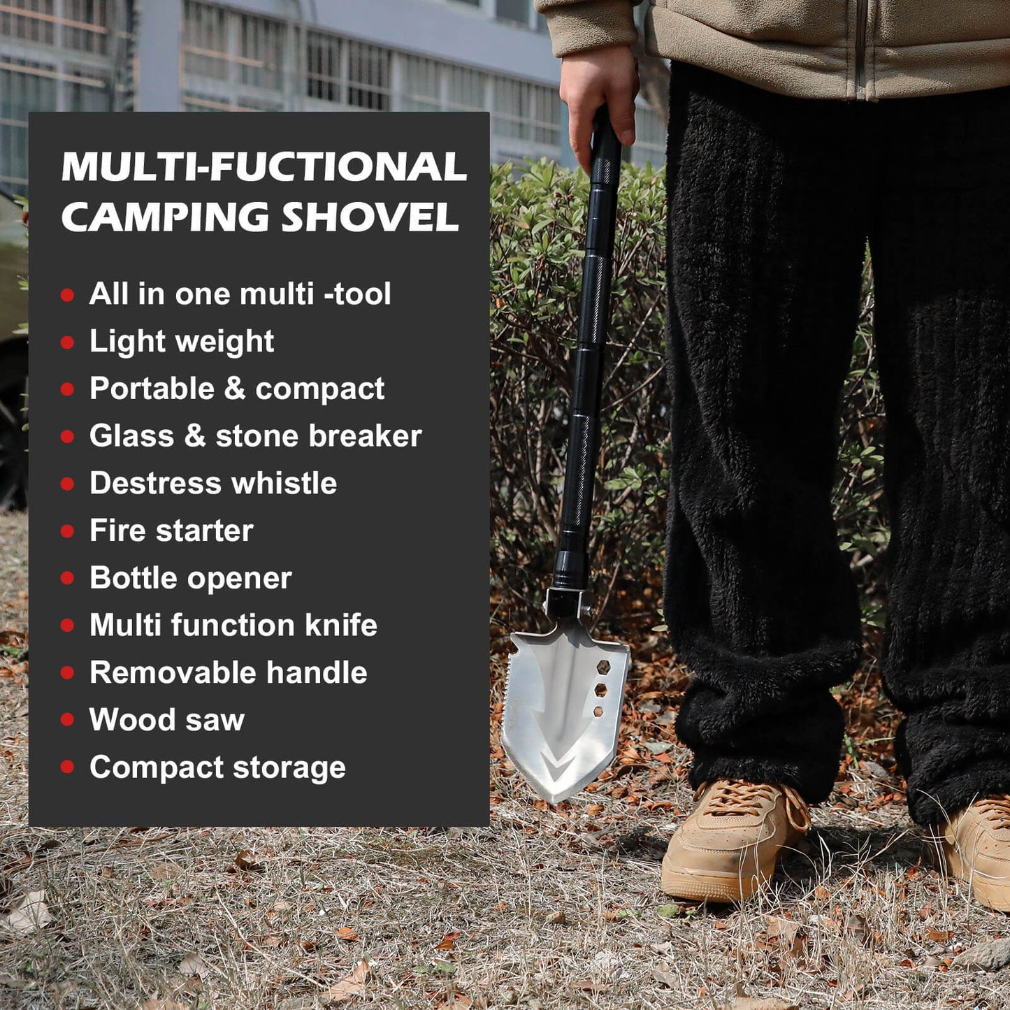 X-BULL Folding Shovel Outdoor Camping Survival — view 8