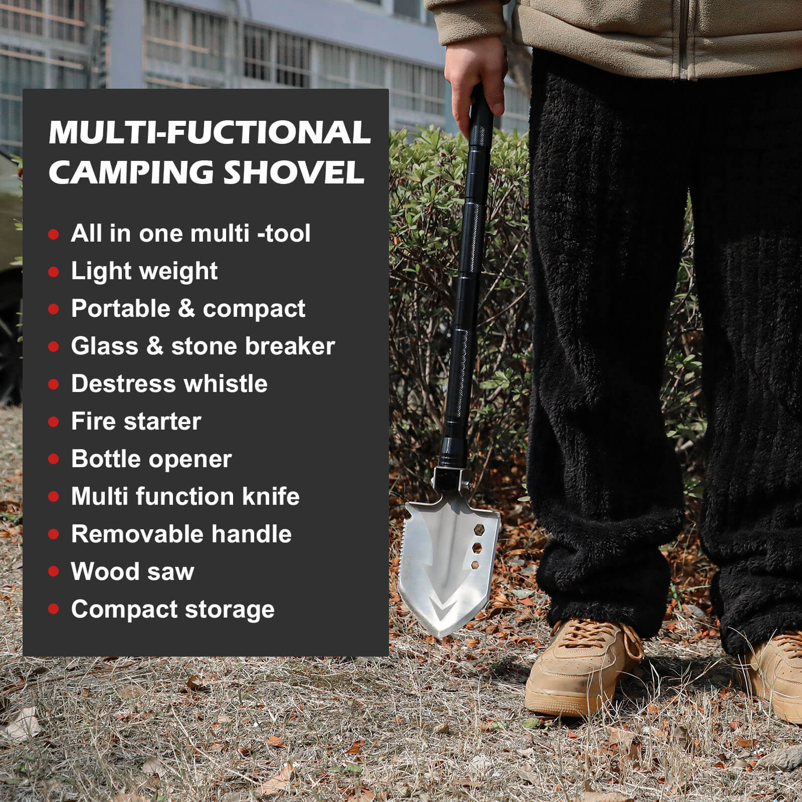 X-BULL Folding Shovel Outdoor Camping Survival — view 8