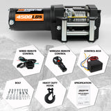 12V 4500LBS electric winch steel cable — view 3