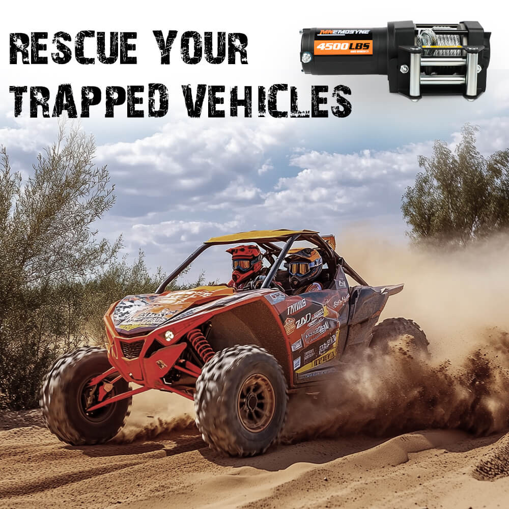 4500LBS electric winch steel cable 4WD — view 6