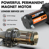 4500lb electric winch synthetic rope wireless — view 5