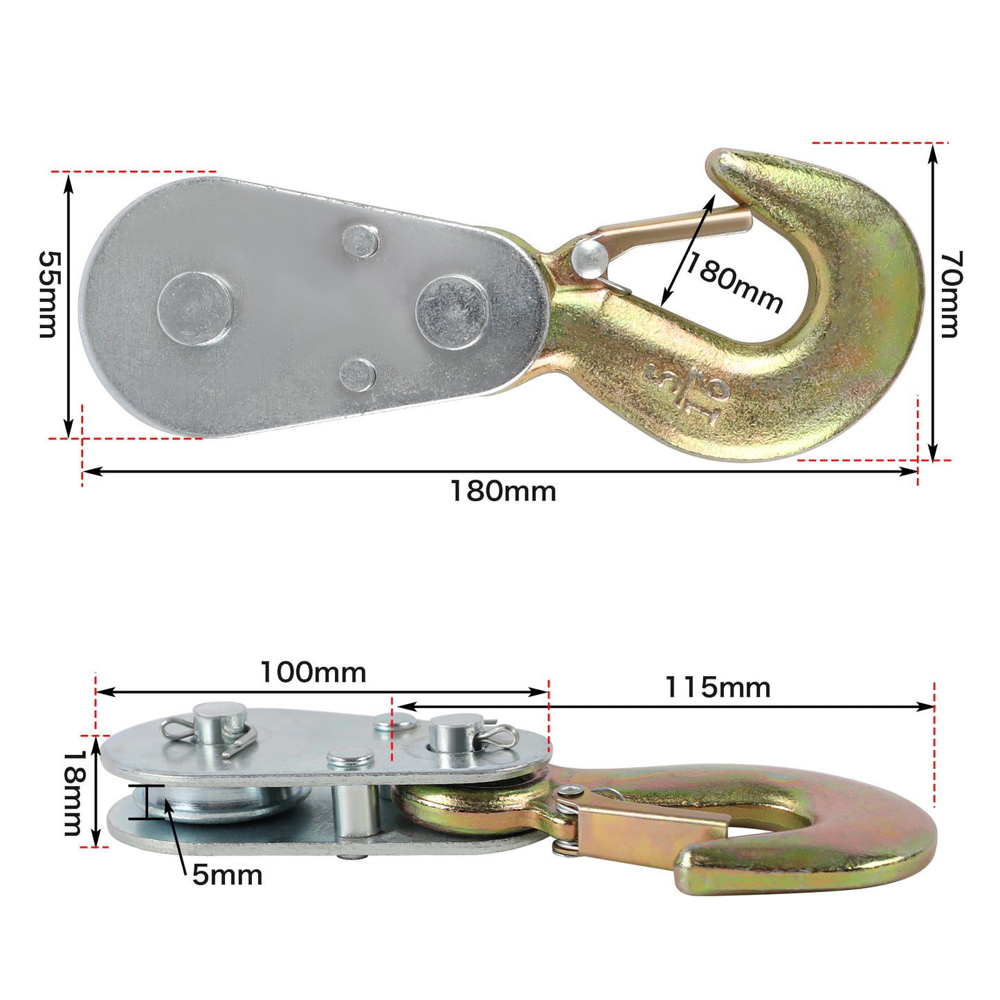 X-BULL 4Ton Snatch Block Pulley Hook — view 5