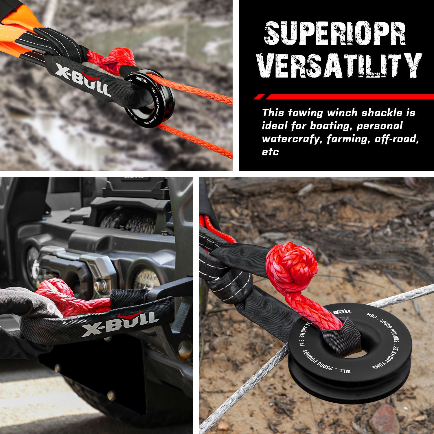 X-BULL recovery ring soft shackle kit — view 5