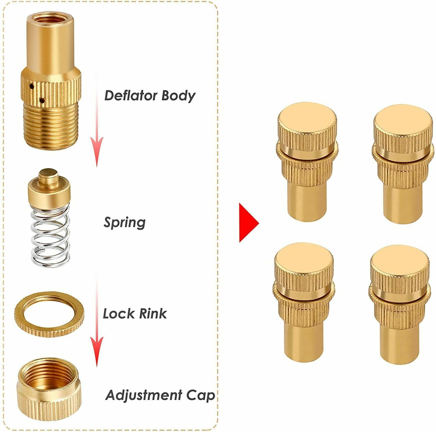 X-BULL Brass Tyre Deflator 0-60 PSI — view 7