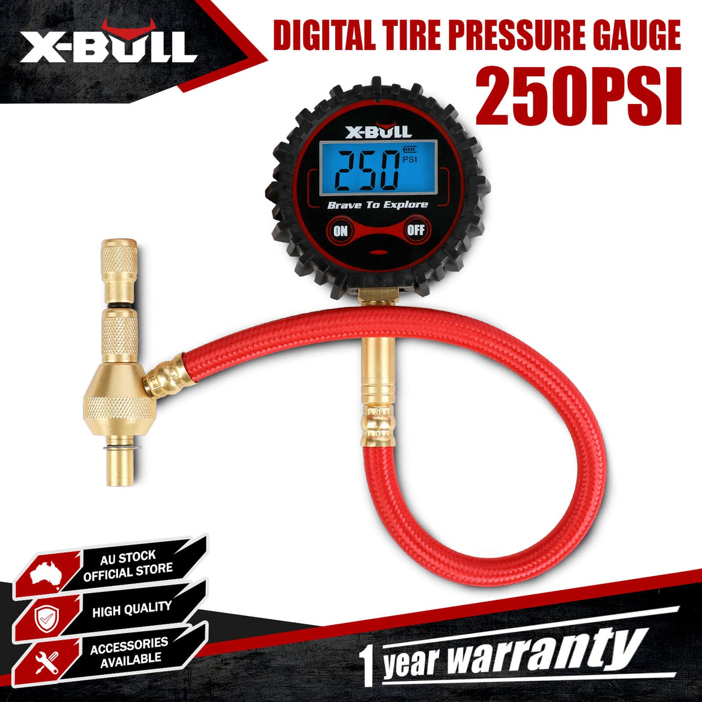 X-BULL Digital Tyre Pressure Gauge 250PSI — view 2