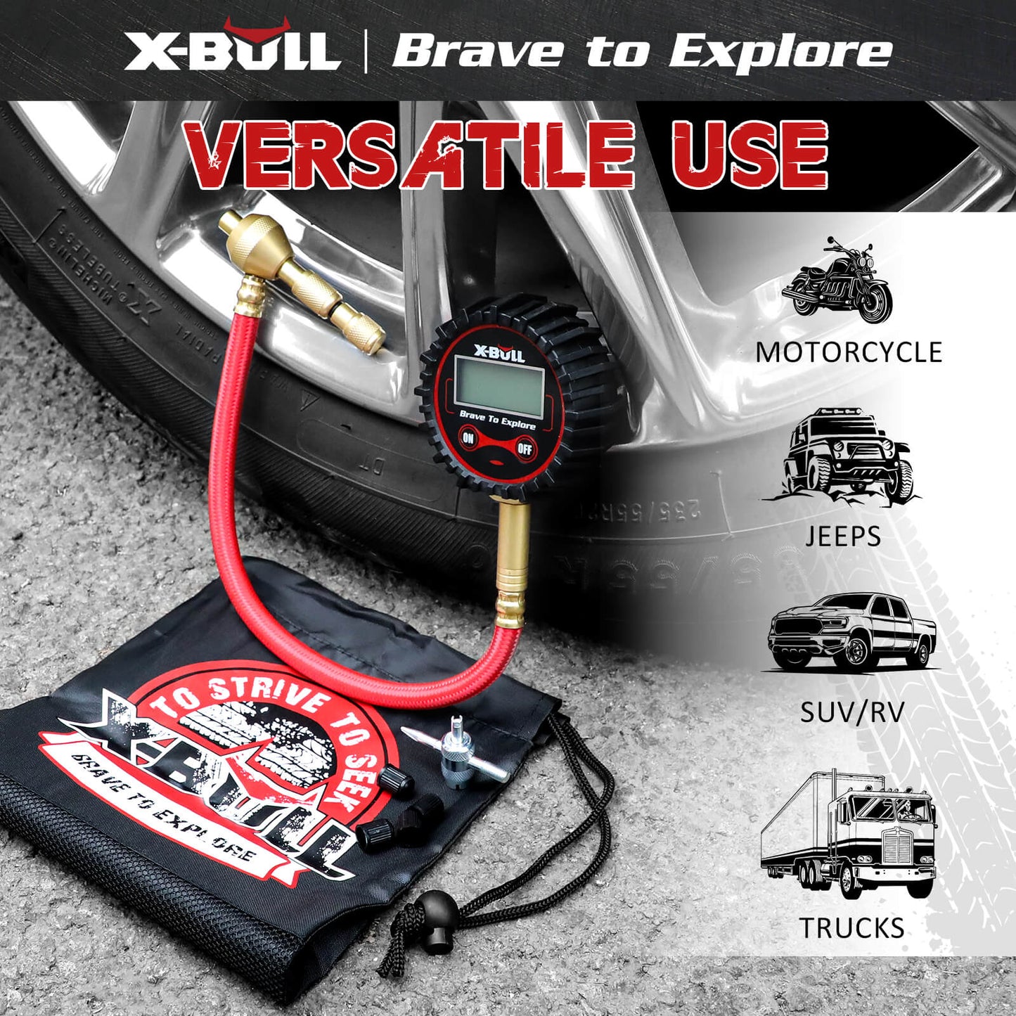 X-BULL Digital Tyre Pressure Gauge 250PSI — view 3