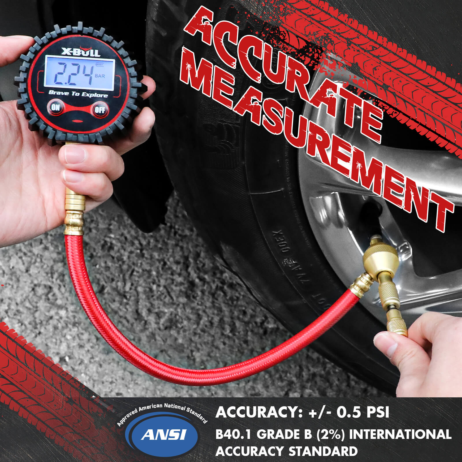 X-BULL Digital Tyre Pressure Gauge 250PSI — view 4