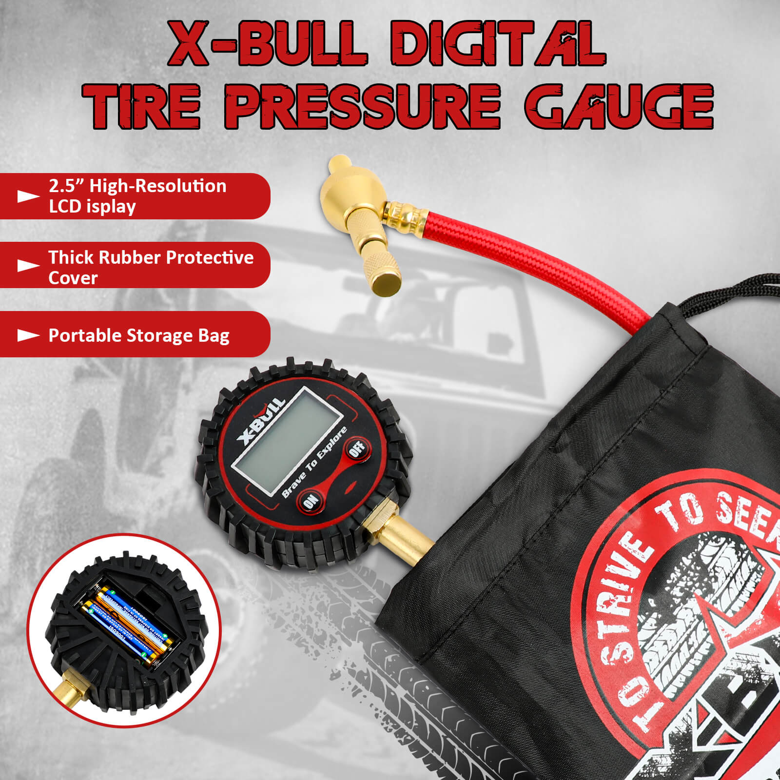X-BULL Digital Tyre Pressure Gauge 250PSI — view 5