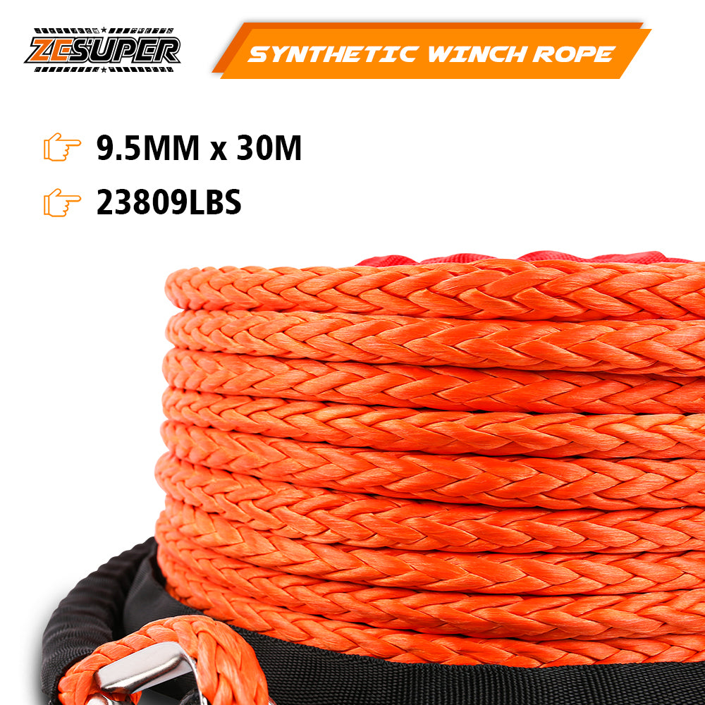 ZESUPER 9.5mm x 30m Dyneema Winch Rope — view 5