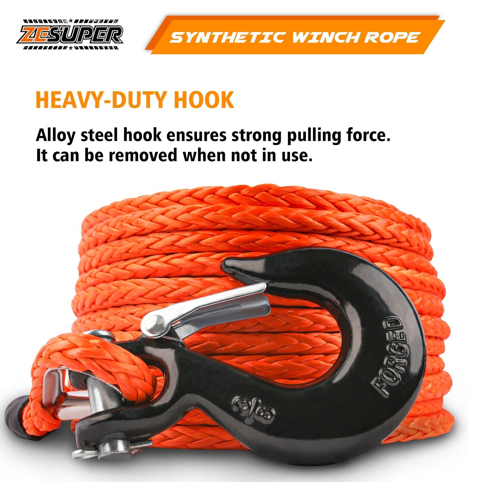 ZESUPER 9.5mm x 30m Dyneema Winch Rope — view 8