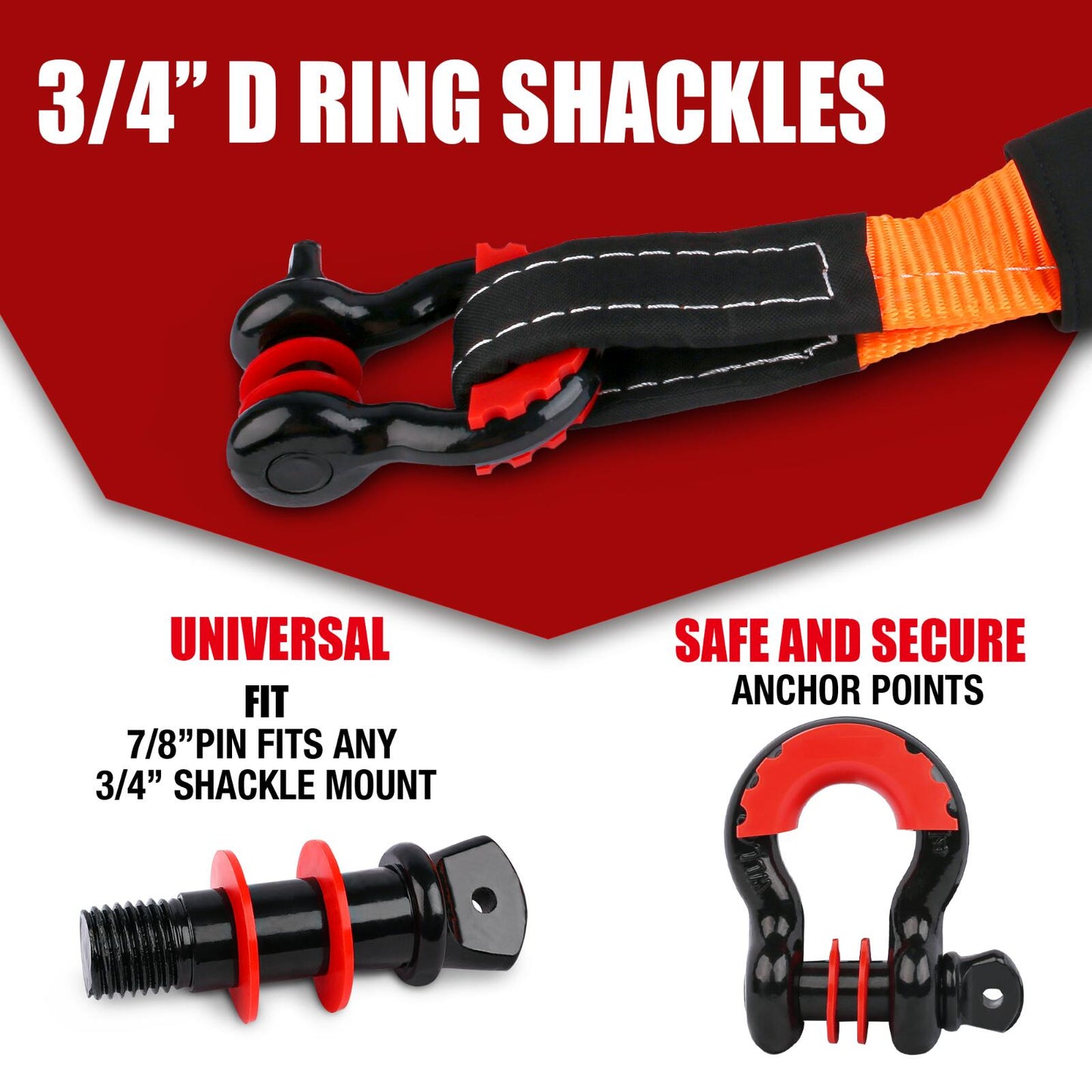 X-BULL 4WD Recovery Kit Snatch Strap — view 8