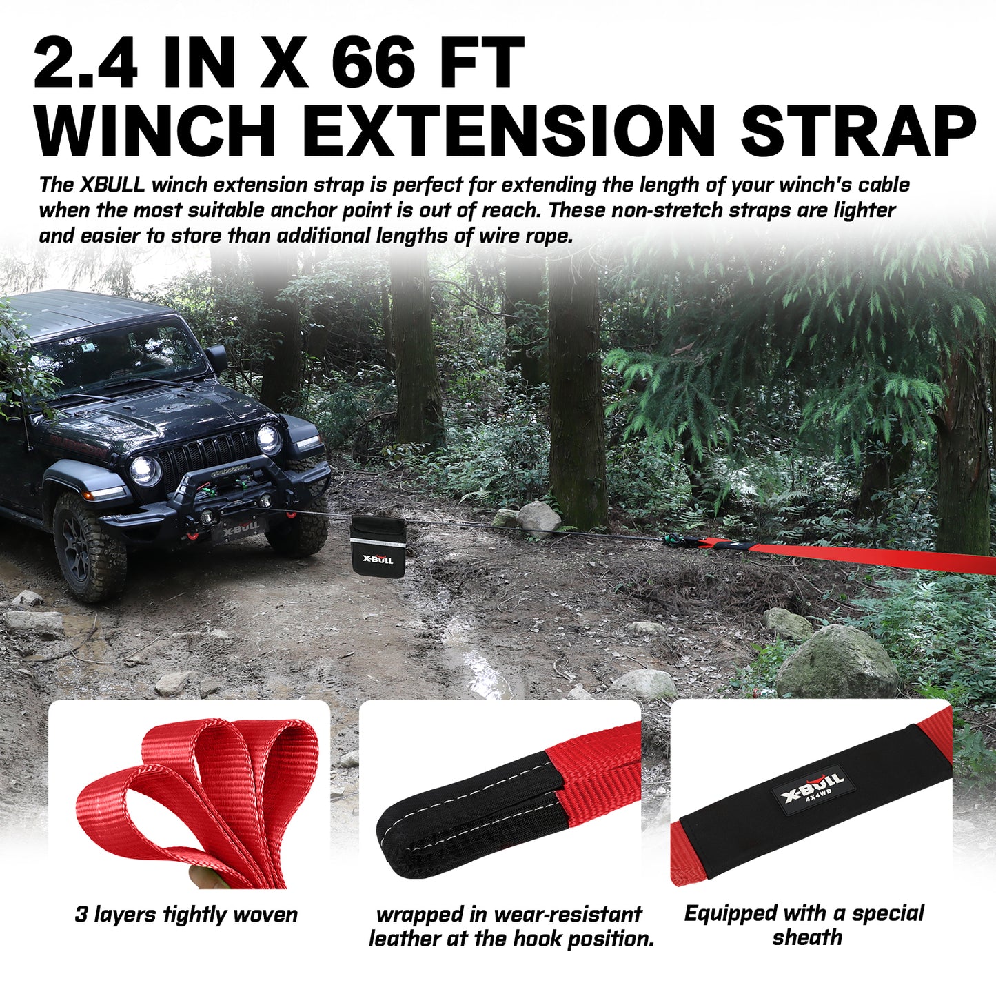 X-BULL 4WD Winch Recovery Kit 12Pcs — view 7