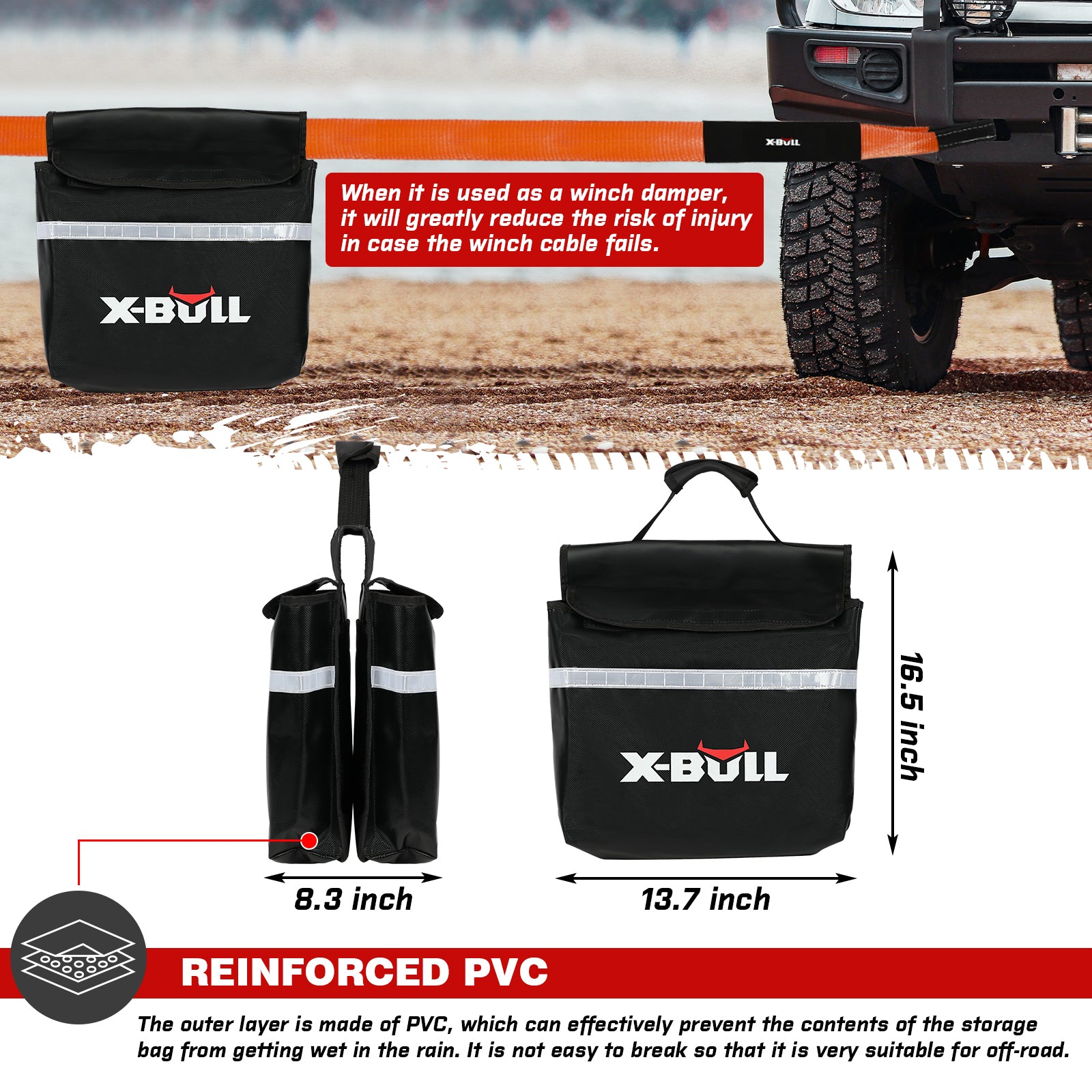X-BULL 4WD Winch Recovery Kit 12Pcs — view 11