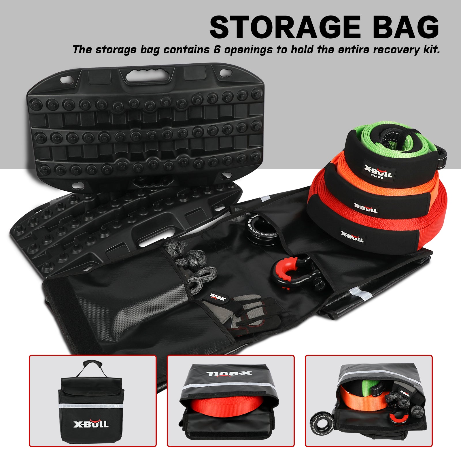 X-BULL 4WD Winch Recovery Kit 12Pcs — view 12