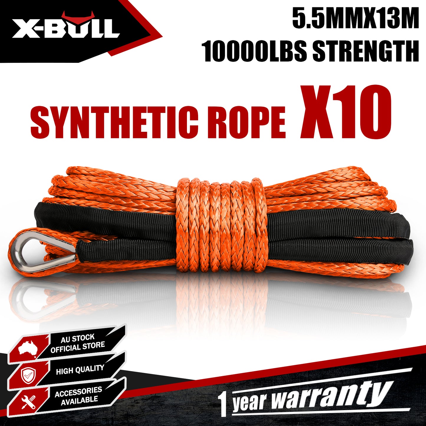 X-BULL Dyneema Synthetic Rope Winch — view 2