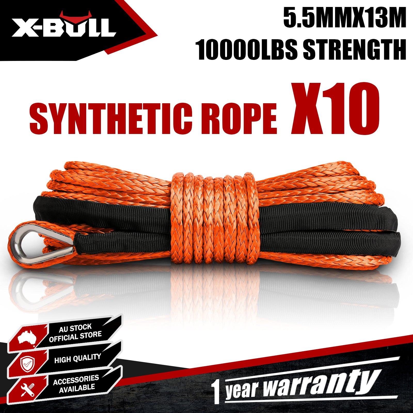 X-BULL Dyneema Synthetic Rope Winch — view 2