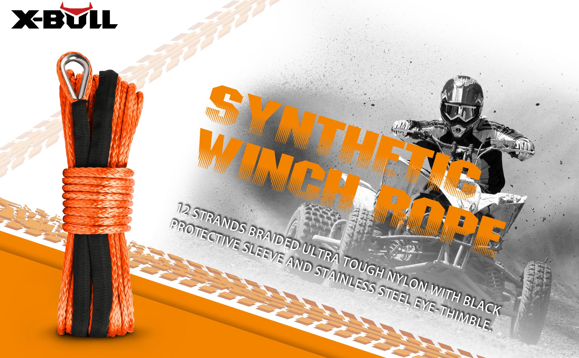 X-BULL Dyneema Synthetic Winch Rope 5.5mm — view 7