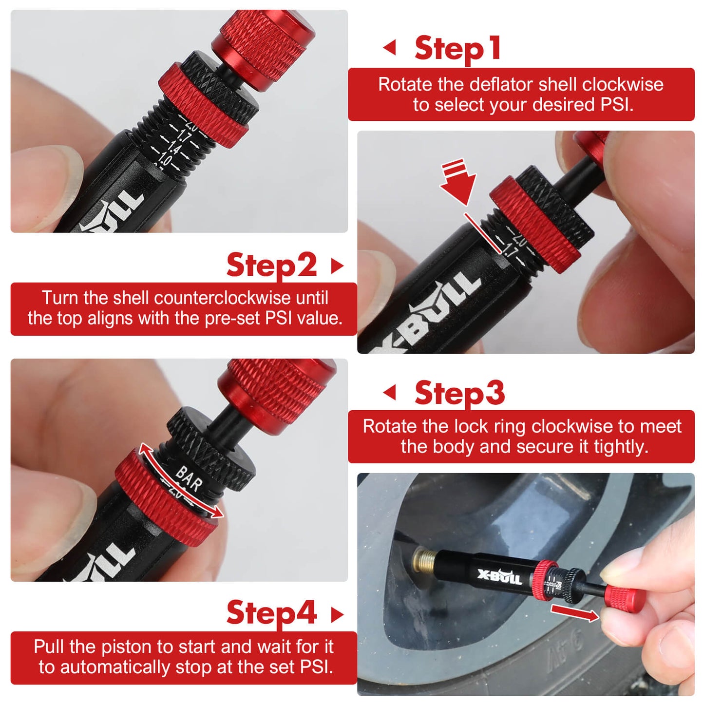 X-BULL 4PCS Tyre Deflators Air Quick — view 3
