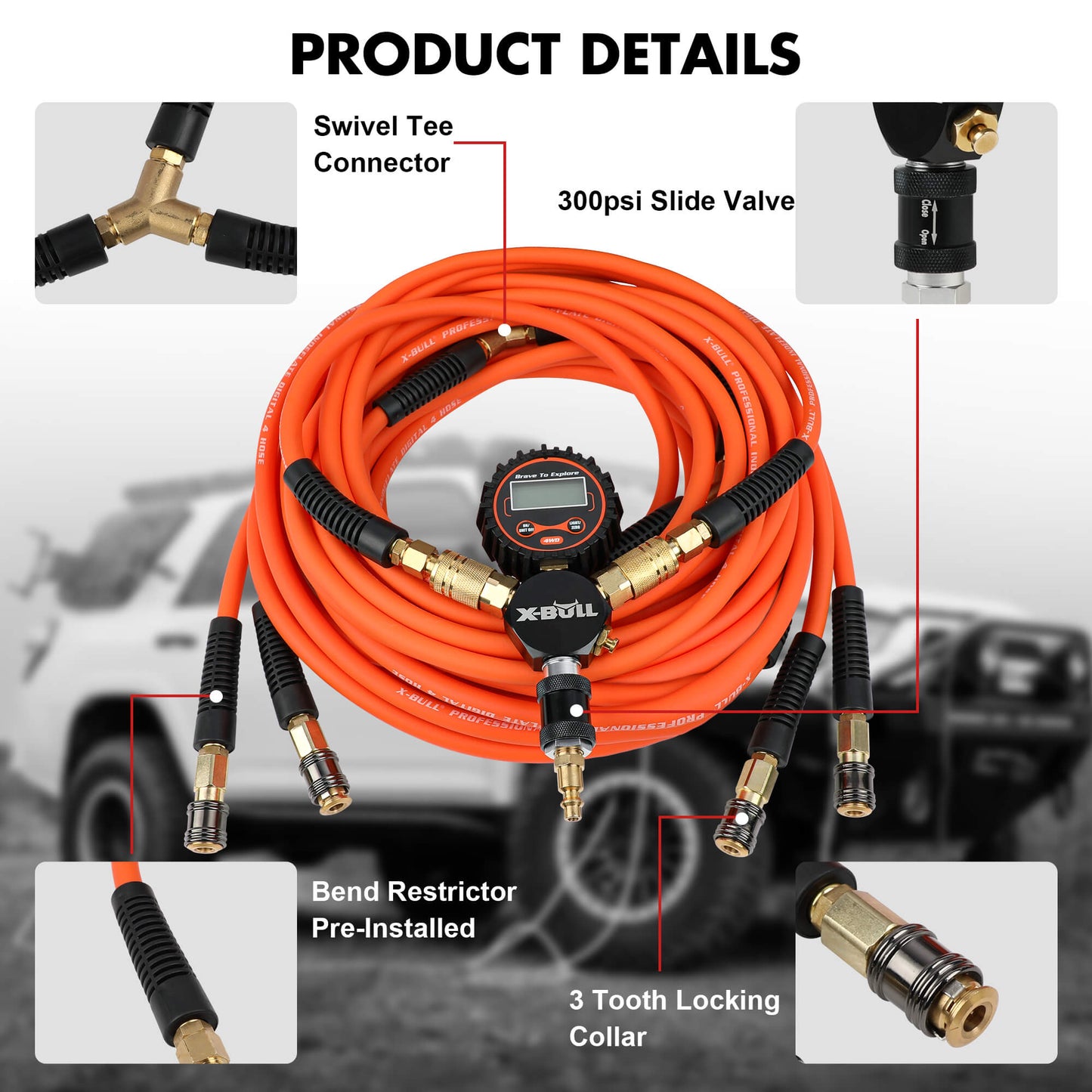 X-BULL digital 4 tyre inflation deflation system — view 4