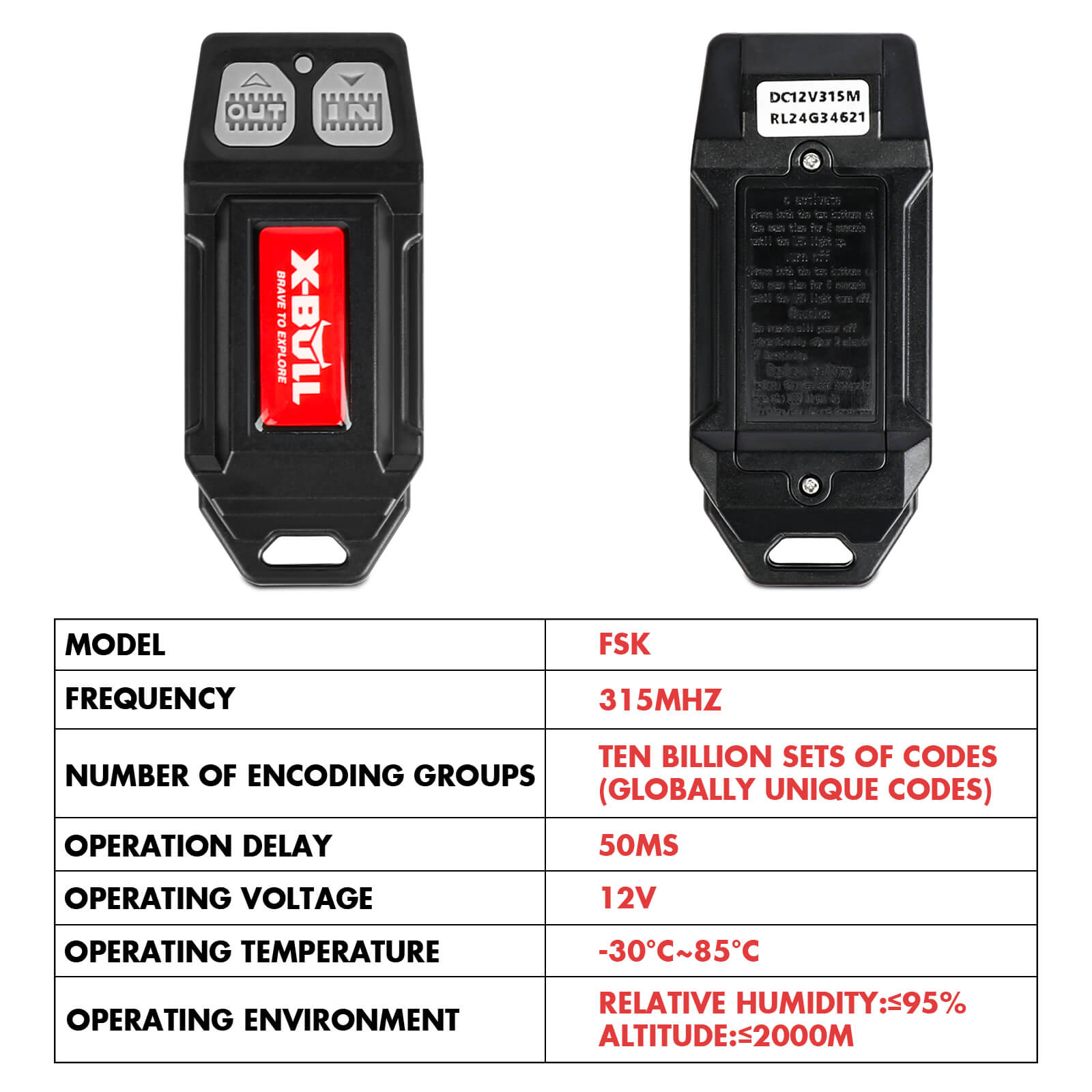 X-BULL 12V Winch Remote Control Twin — view 7