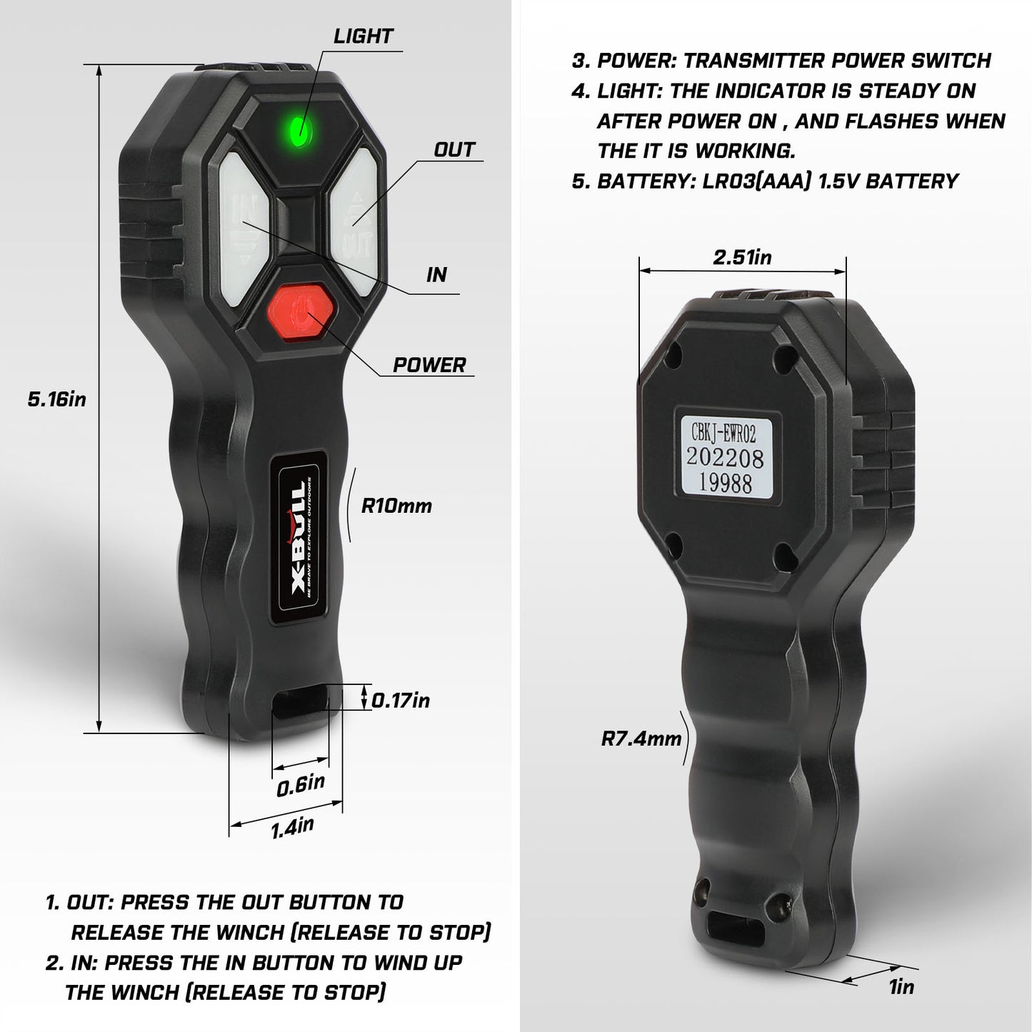 X-BULL Winch Solenoid Relay Wiring Controller — view 4