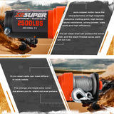 ZESUPER 12V electric winch 2500LBS — view 5