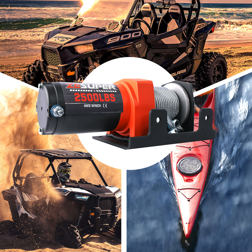 ZESUPER 12V electric winch 2500LBS — view 7