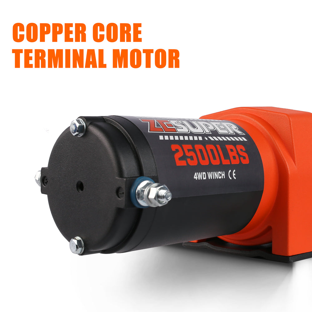 ZESUPER 12V electric winch 2500LBS — view 8