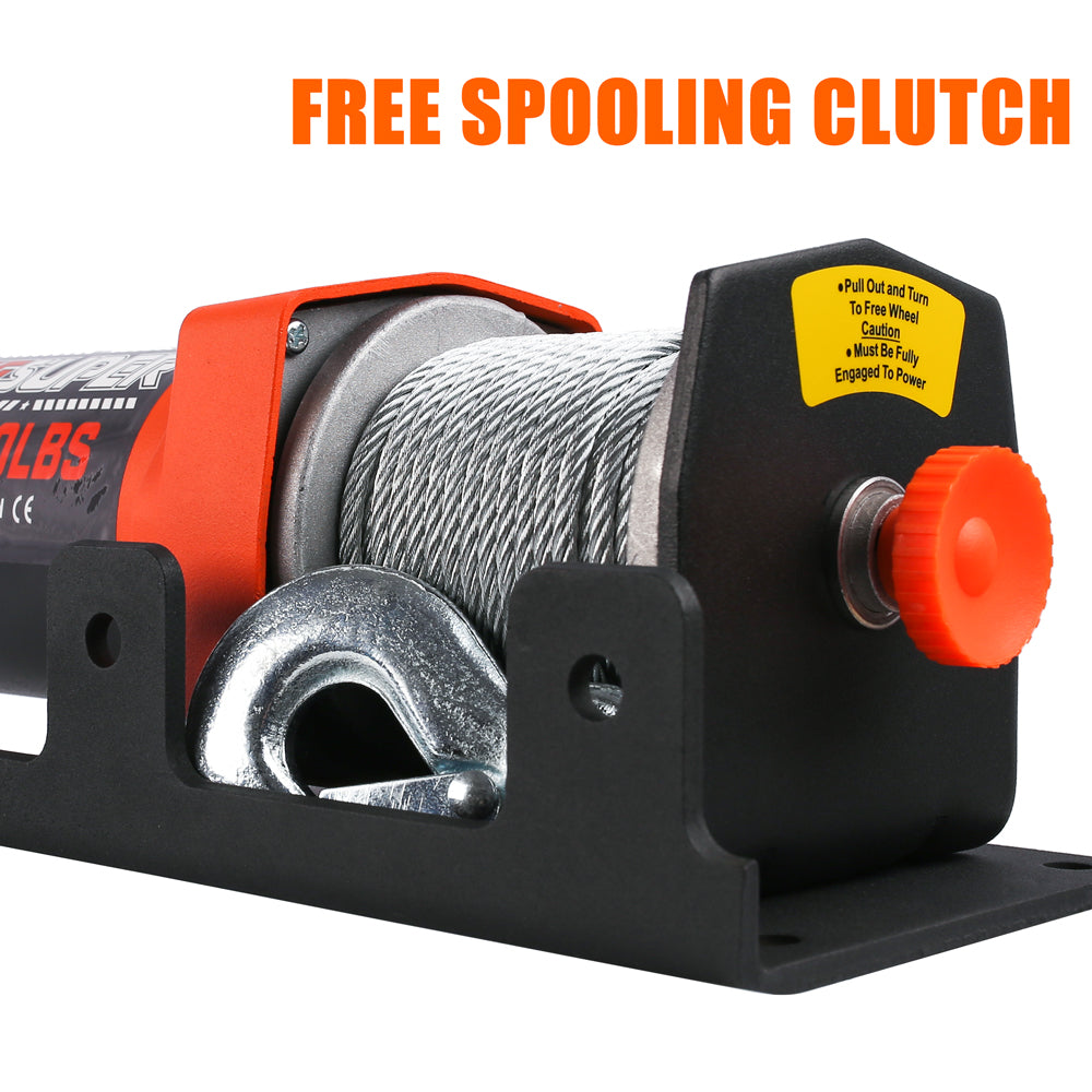 ZESUPER 12V electric winch 2500LBS — view 9