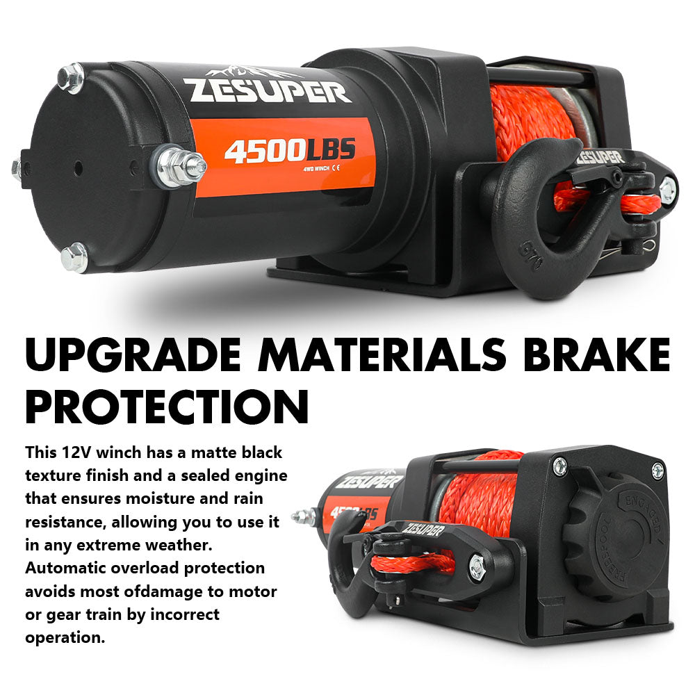 ZESUPER 4500LB Electric Winch 12V Wireless — view 12