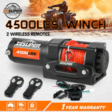ZESUPER 12V electric winch 4500LBS — view 2
