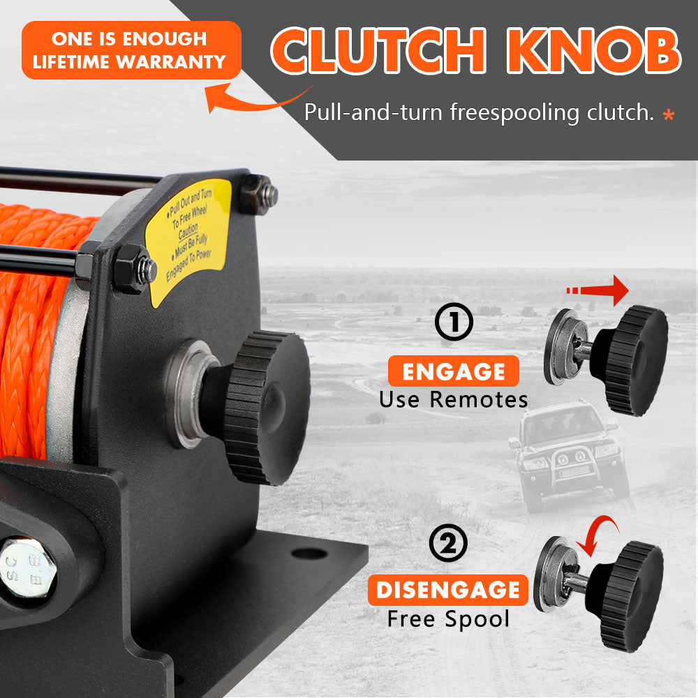 ZESUPER 12V Electric Winch 3000lbs — view 6