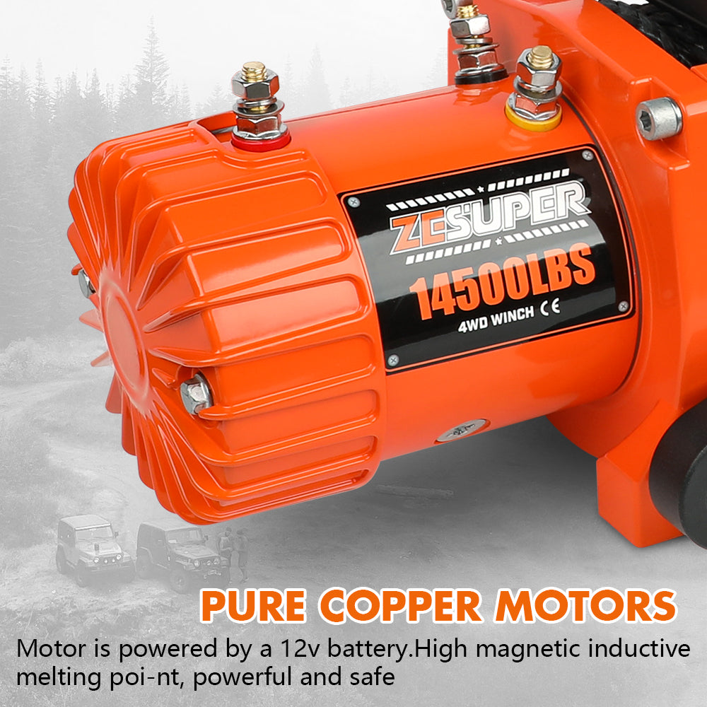 ZESUPER 12V Electric Winch 14500lbs — view 6