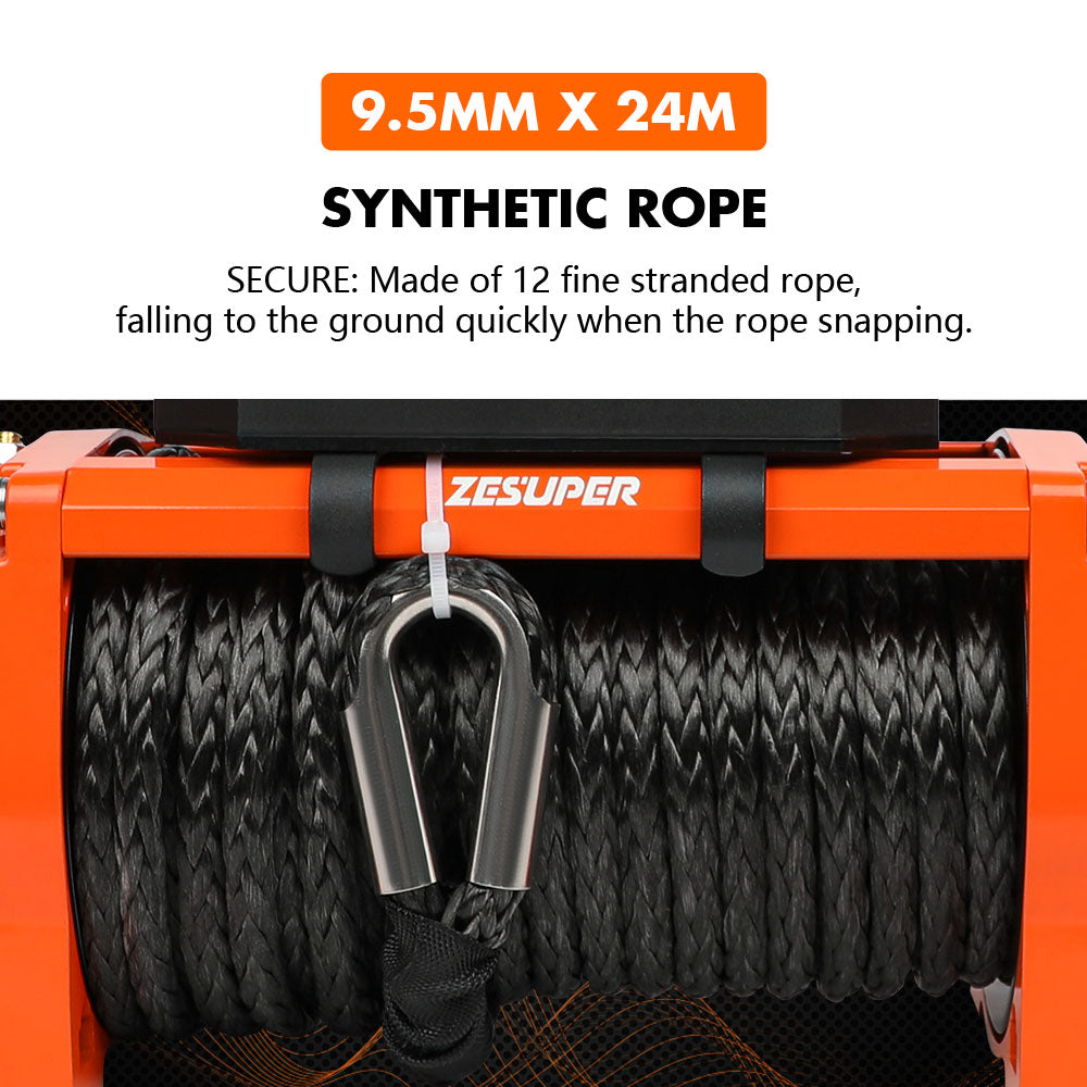 ZESUPER 14500lbs 12V electric winch — view 7