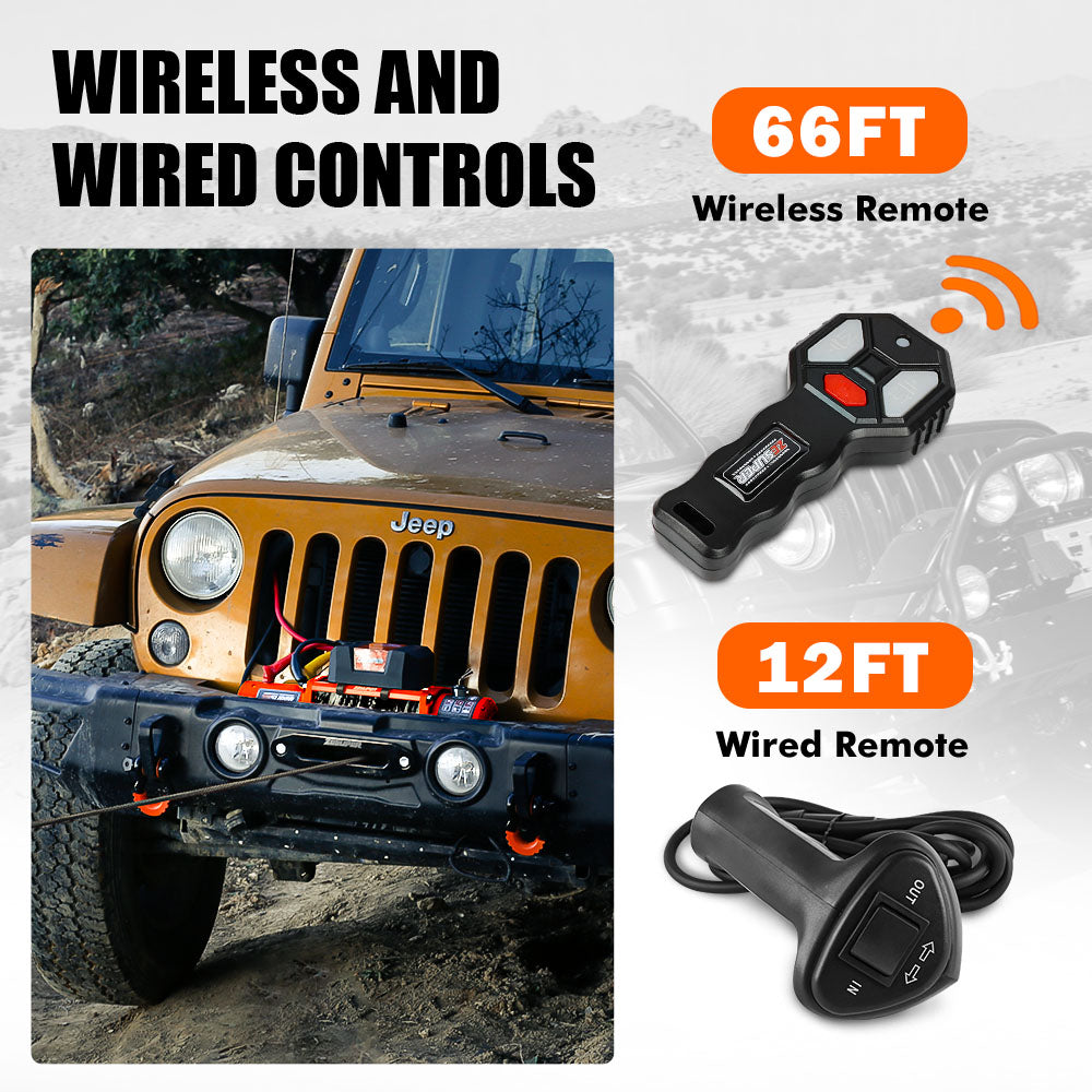 ZESUPER 14500lbs 12V electric winch — view 8
