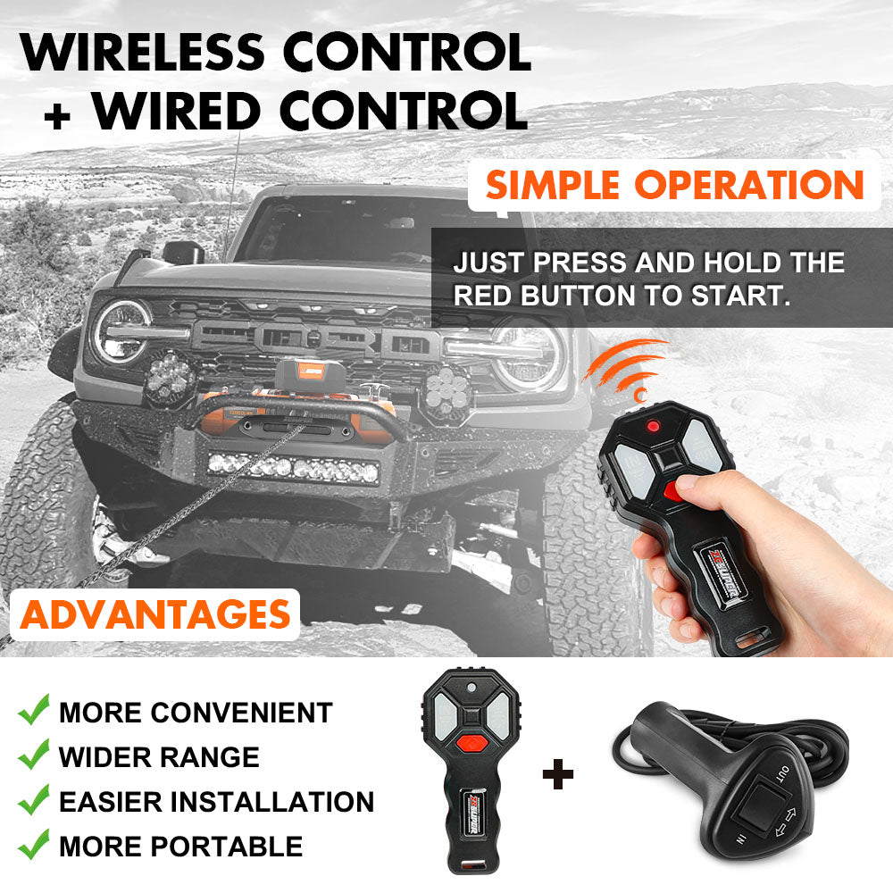 ZESUPER 14500lbs 12V electric winch — view 9