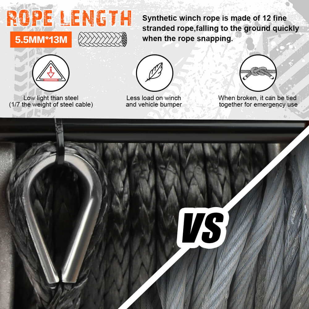 ZESUPER 12V Electric Winch 4500lb — view 7