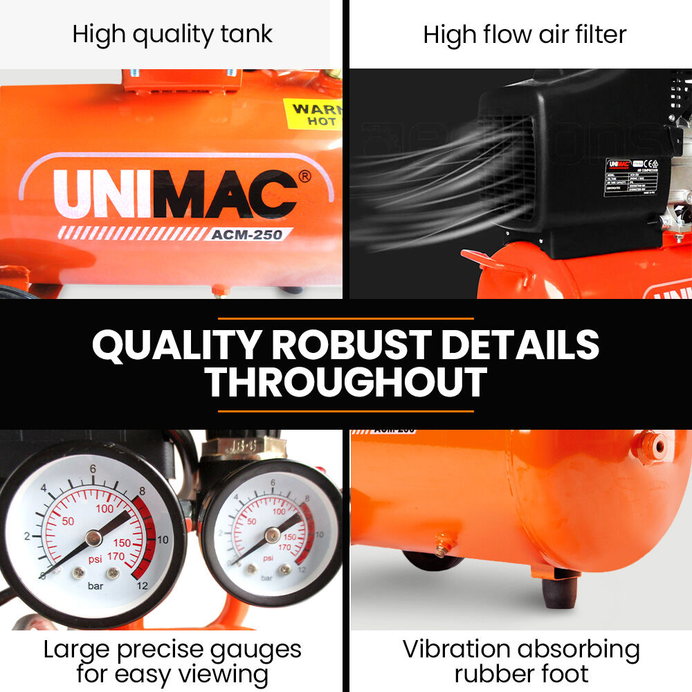 UNIMAC 24L 2.0HP Air Compressor Direct — view 5