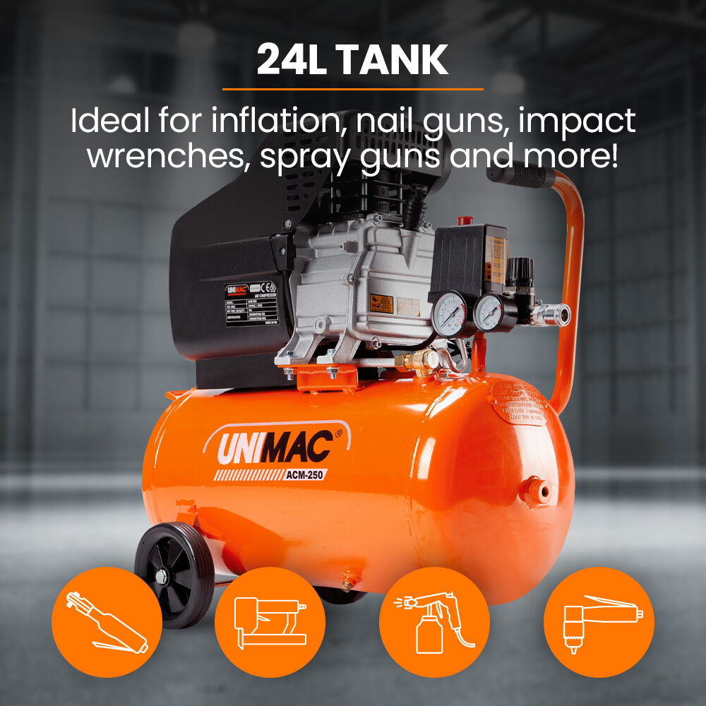 UNIMAC 24L 2.0HP Air Compressor Direct — view 7