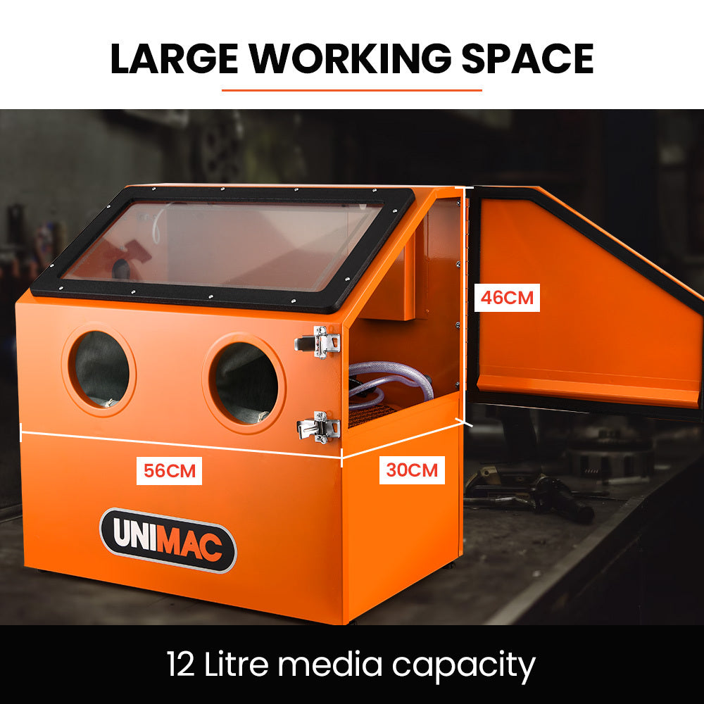 UNIMAC 110L Benchtop Sandblasting Cabinet — view 5